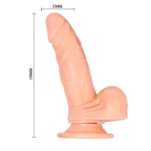 Realistik Dokuda Titreşimli Dildo Rotasyonlu